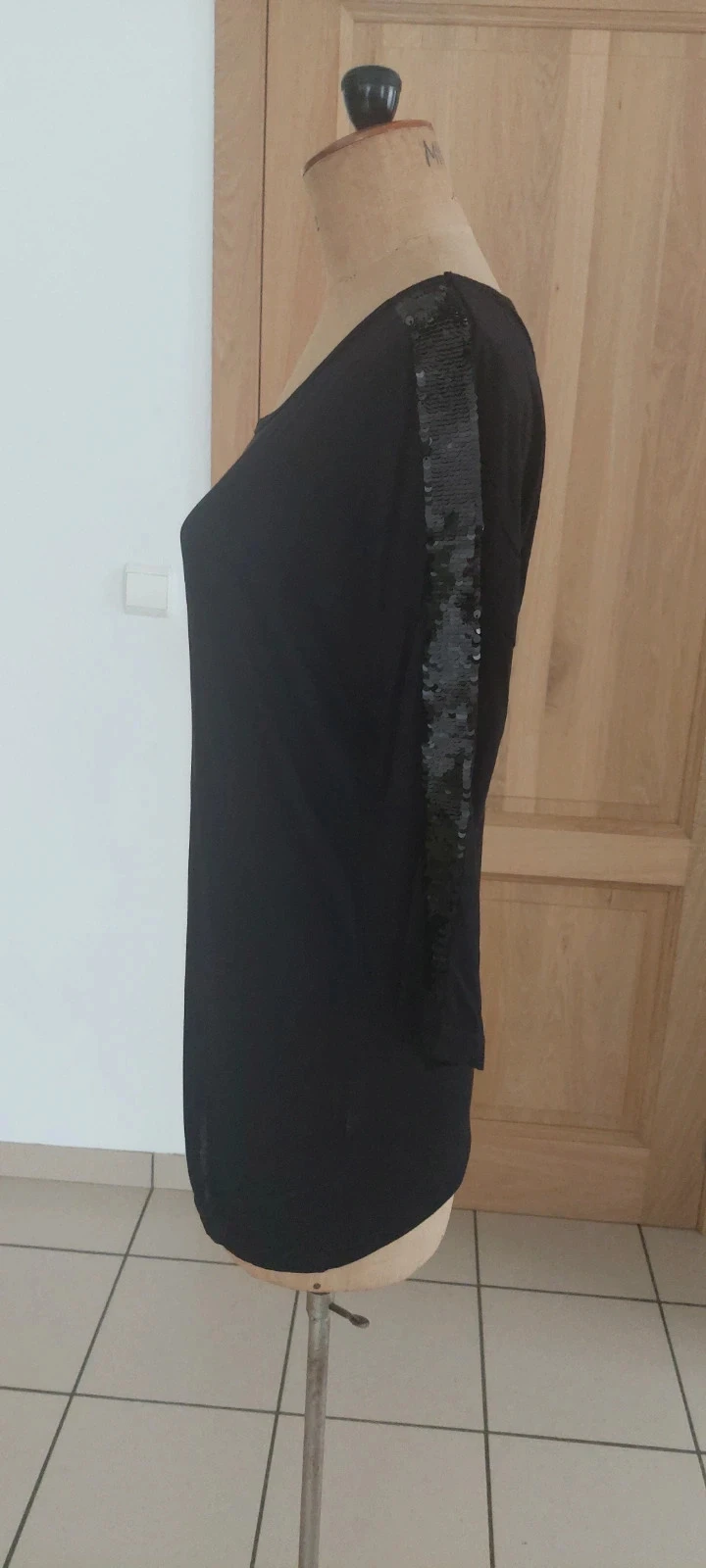 Tunique fluide True Spirit noire à sequins - Taille L – photo 4